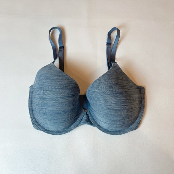 NWOT Victoria's Secret Bra 32DD Uplift Semi Demi Blue - Picture 1 of 7